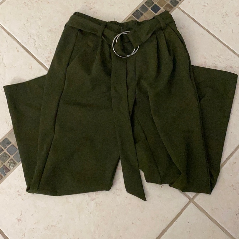 Green dress pants